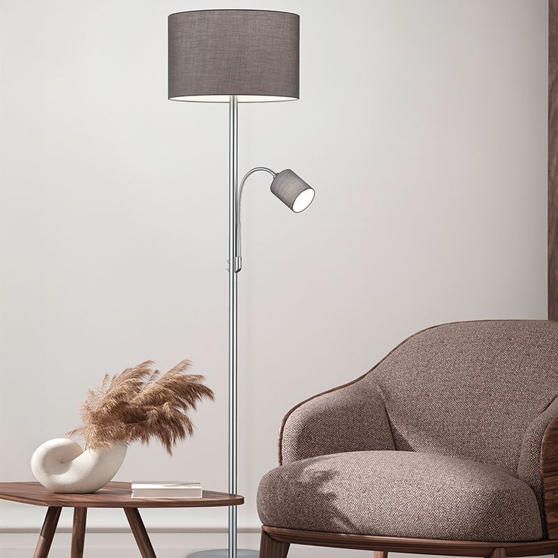 Lampadaire moderne gris, Ledbury, avec interrupteur Lampadaire moderne gris, Ledbury, avec interrupteur