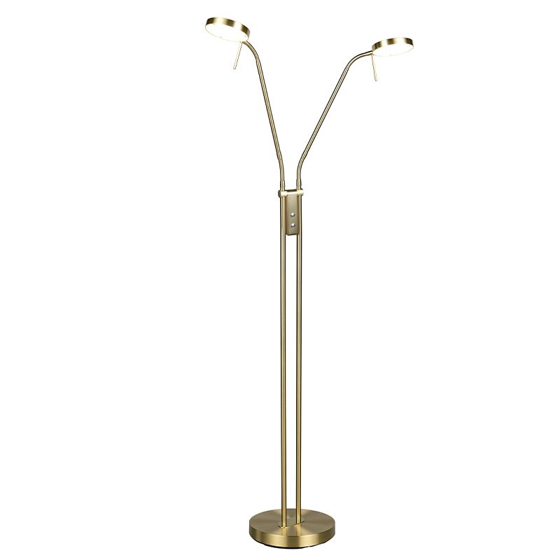 Lampadaire moderne laiton, Bilge, avec variateur tactile Lampadaire moderne laiton, Bilge, avec variateur tactile