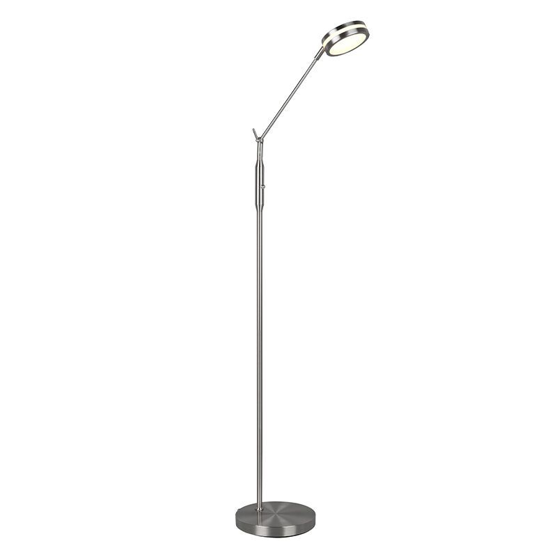 Lampadaire liseuse moderne nickel, Marjon, 6W, blanc chaud à froid réglable LED, avec variateur tactile Lampadaire liseuse moderne nickel, Marjon, 6W, blanc chaud à froid réglable LED, avec variateur tactile