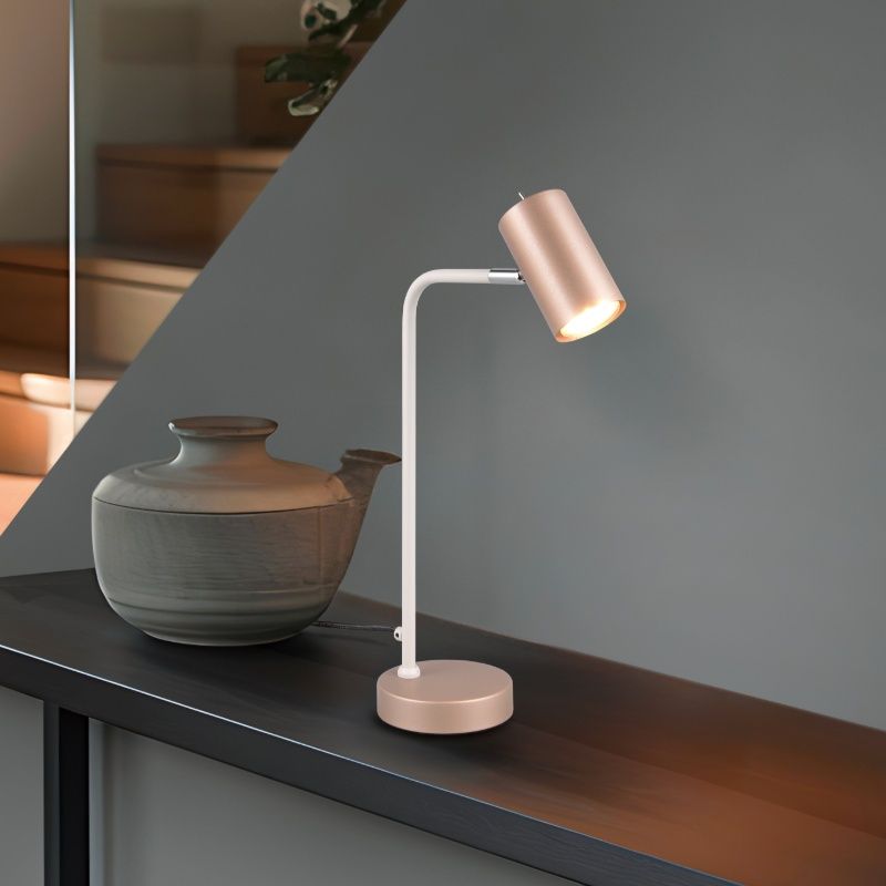Lampe de table moderne marronne, Kaso, avec interrupteur