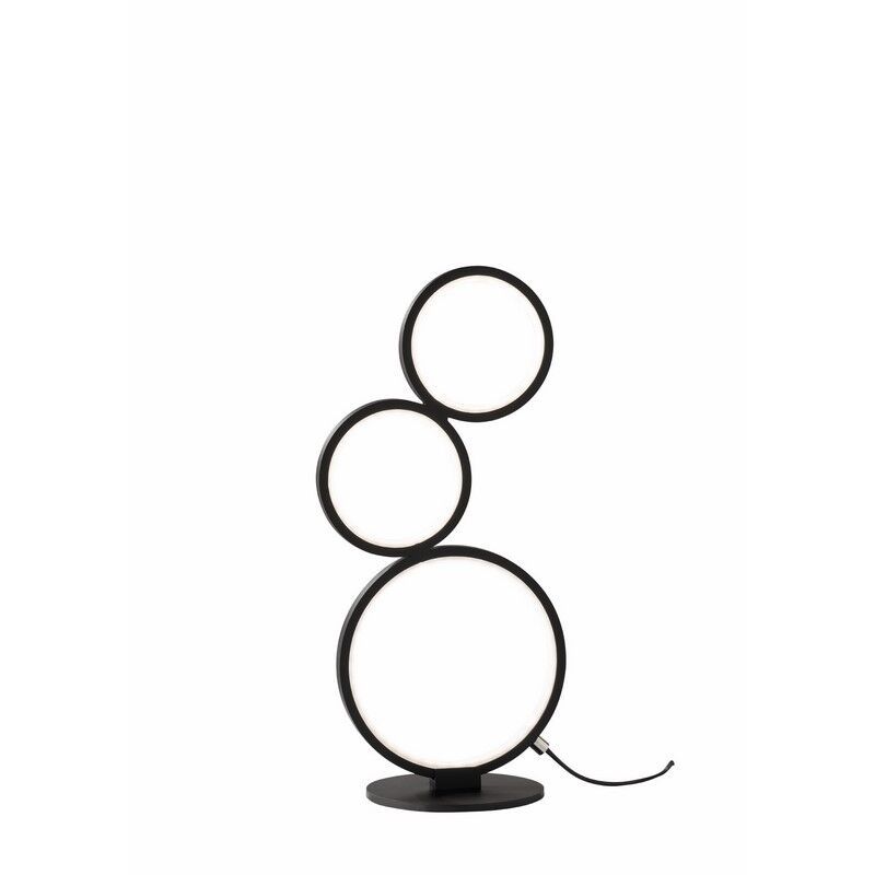 Lampe de table moderne noire, Robon, 17W, 3000K LED, avec interrupteur