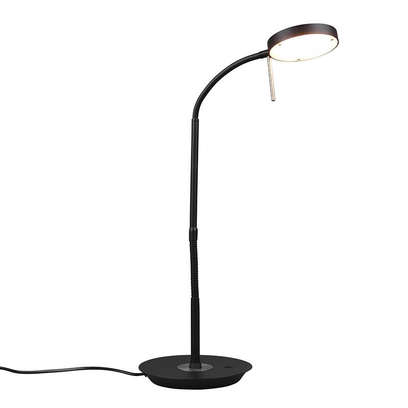 Lampe de table moderne noire, Bilge, 12W, couleur réglable LED, avec interrupteur
