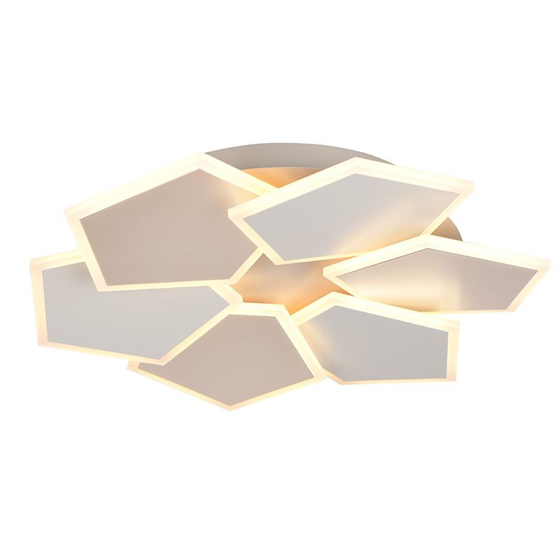 Lampe plafond moderne blanche, Vishaal, gradable en 3 étapes