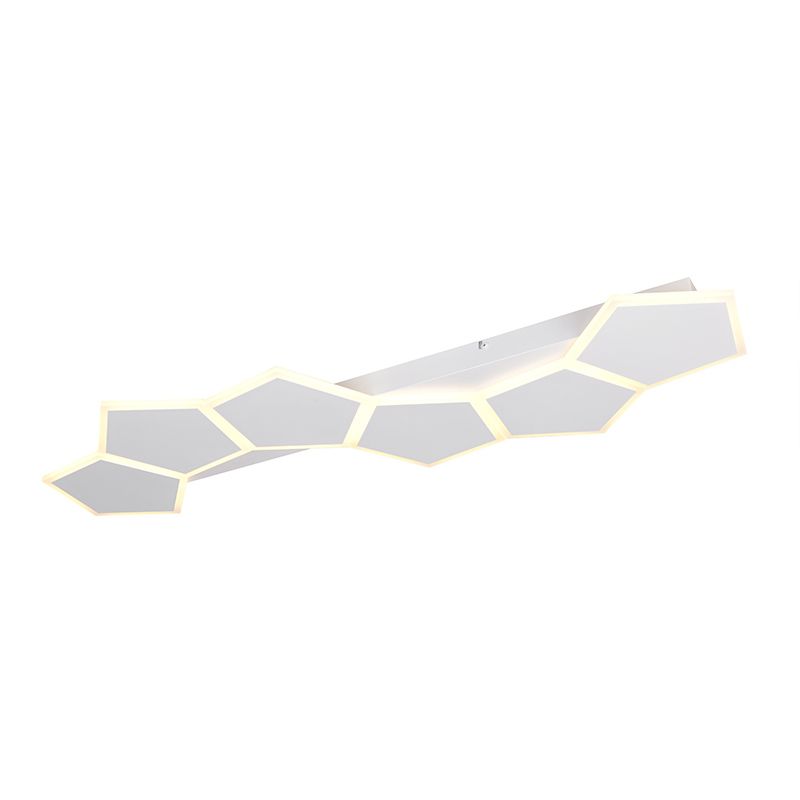 Lampe plafond moderne blanche, Vishaal, gradable en 3 étapes Lampe plafond moderne blanche, Vishaal, gradable en 3 étapes
