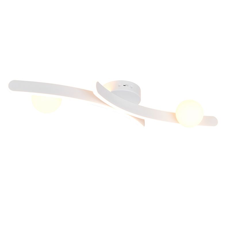Lampe plafond moderne blanche, Leonoor