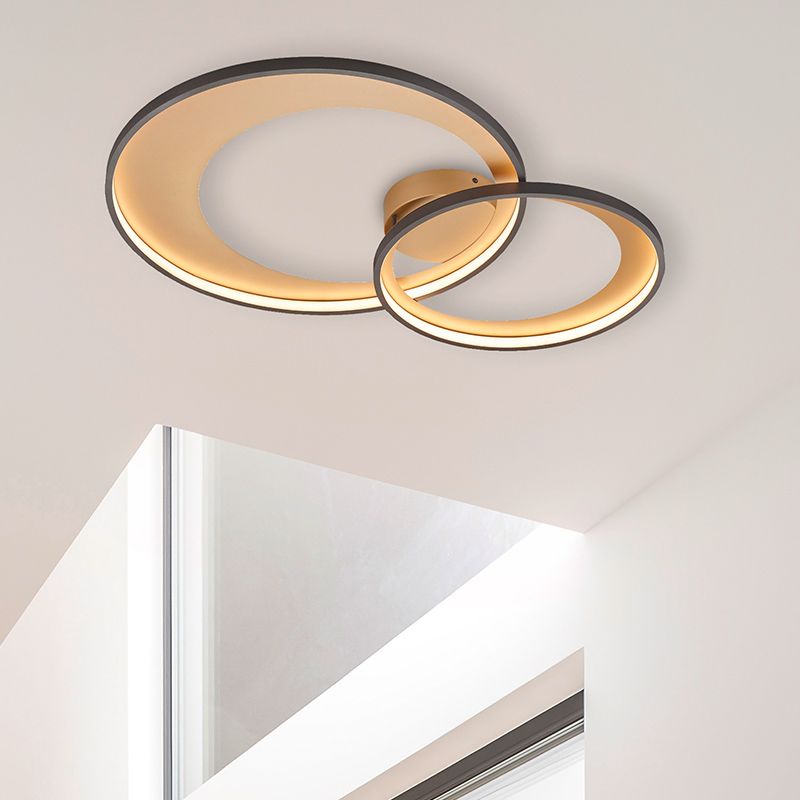 Lampe plafond moderne noire, Kendi, 36W, 3000K LED