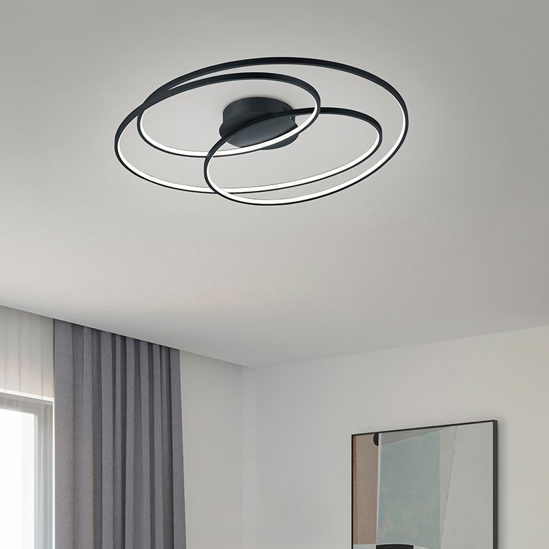 Lampe plafond moderne noire, Sabra, 50W, 3000K LED