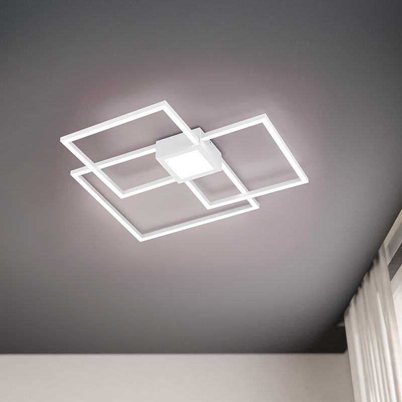 Lampe plafond moderne blanche, Kimoni, 38W, 4000K LED, gradable en 3 étapes