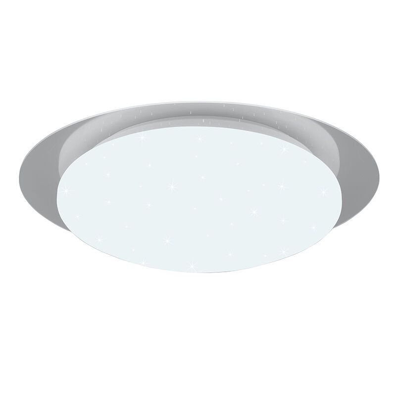 Plafonnier salle de bain moderne blanc, Marlena, 12W, 4000K LED, IP44, avec télécommande