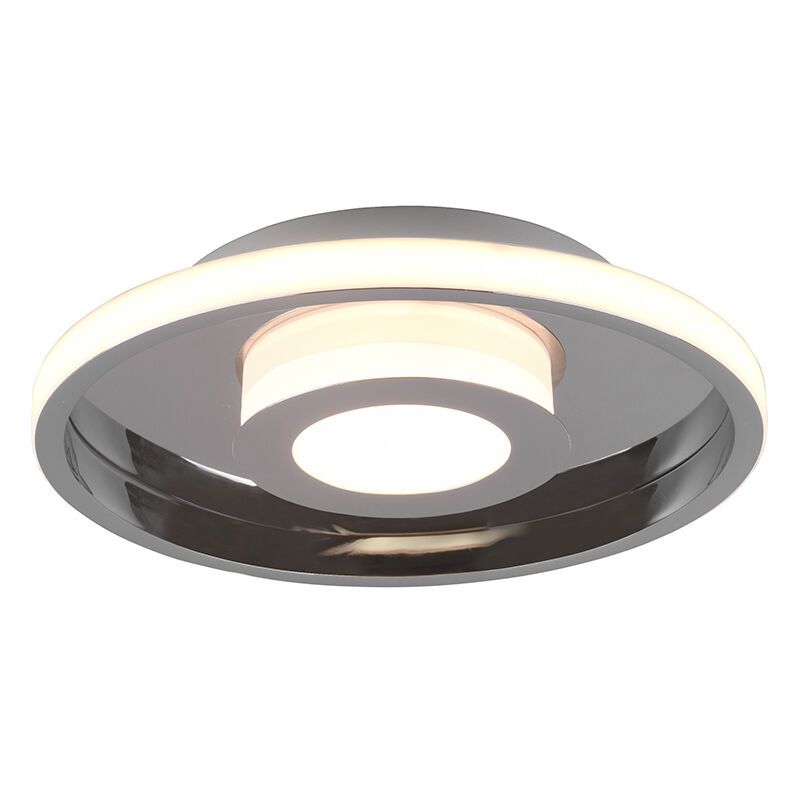 Plafonnier salle de bain moderne chromé, Kayla, 28W, 3000K LED, IP44