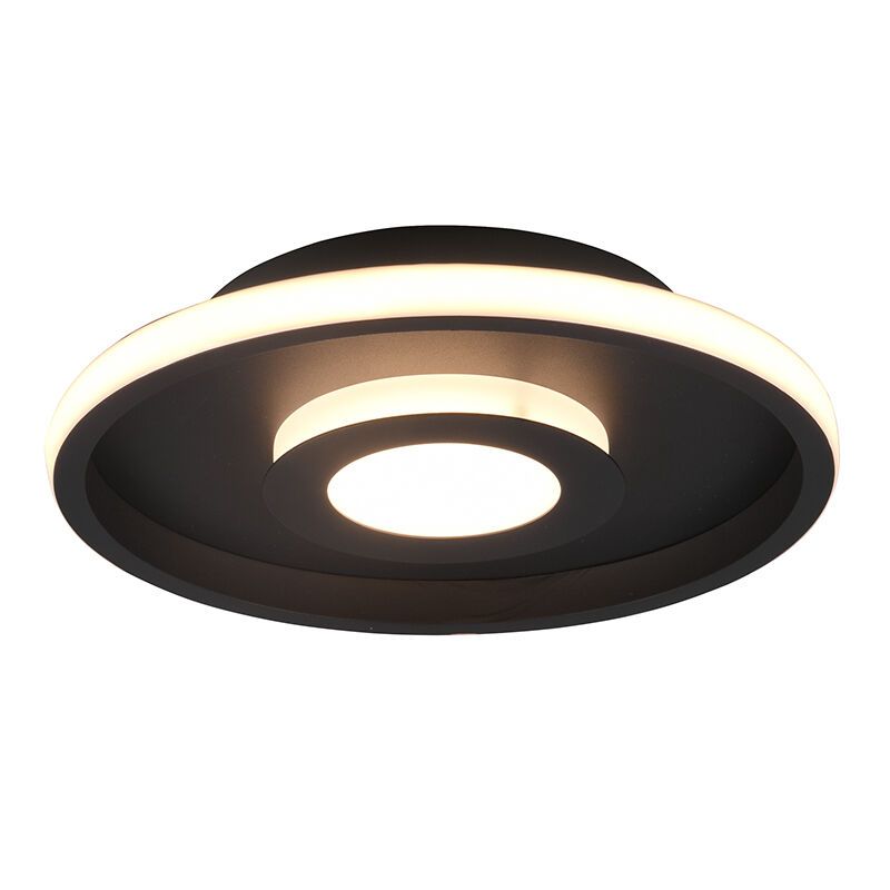 Plafonnier salle de bain moderne noir, Kayla, 28W, 3000K LED, IP44 Plafonnier salle de bain moderne noir, Kayla, 28W, 3000K LED, IP44