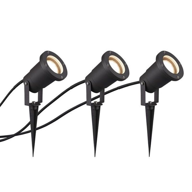 Spot à piquer extérieur moderne anthracite, Tau, IP65 Spot à piquer extérieur moderne anthracite, Tau, IP65