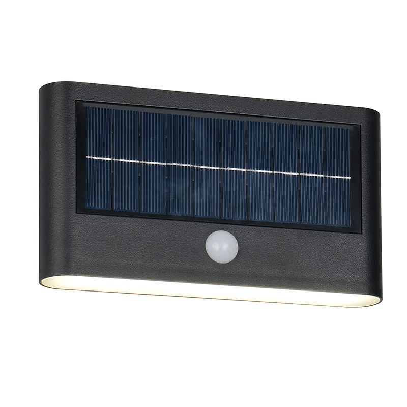 Applique solaire extérieur moderne noire, Nefise, 8W, 4000K LED, IP44 Applique solaire extérieur moderne noire, Nefise, 8W, 4000K LED, IP44