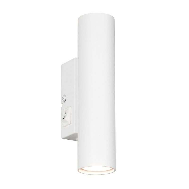 Applique up and down moderne blanche, Suradj, avec interrupteur
