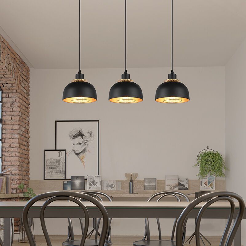 Suspension industrielle noire, Sylvano Suspension industrielle noire, Sylvano