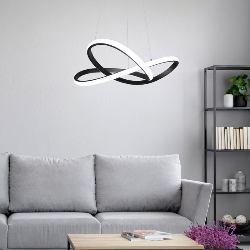 Suspension moderne noire, Aby, 27W, 3000K LED