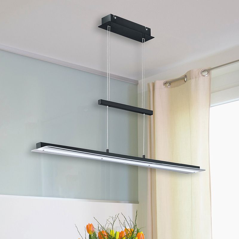 Suspension moderne noire, Port, 18W, blanc chaud à froid réglable LED Suspension moderne noire, Port, 18W, blanc chaud à froid réglable LED