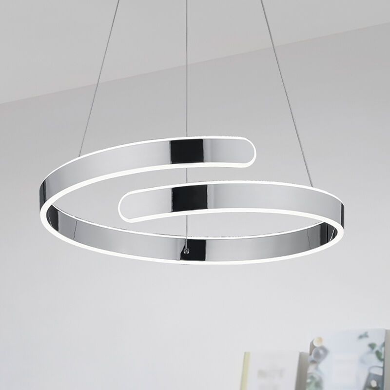 Suspension design chromée, Resy, 37W, 4000K LED, gradable en 3 étapes