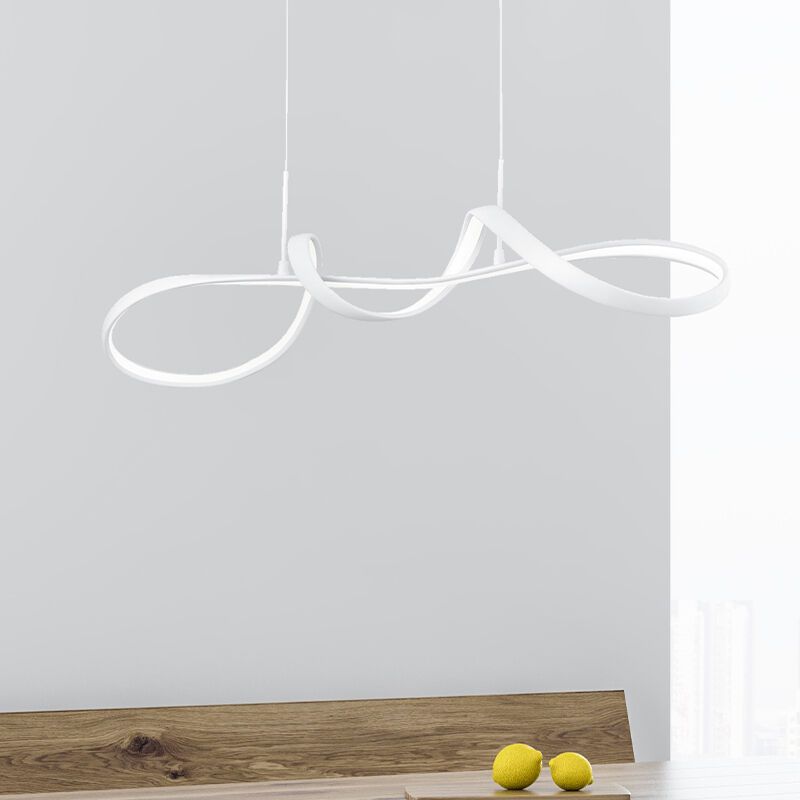 Suspension design blanche, Renso, 37W, 4000K LED, gradable en 3 étapes