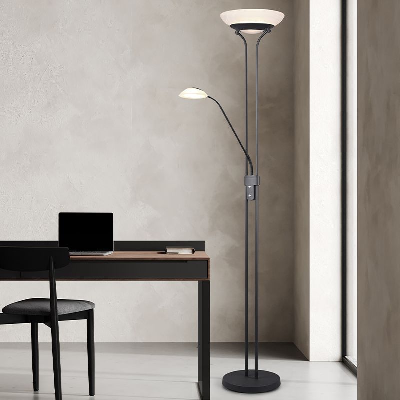 Lampadaire liseuse moderne noir, Fredrika, 27W, 3000K LED, avec variateur tactile