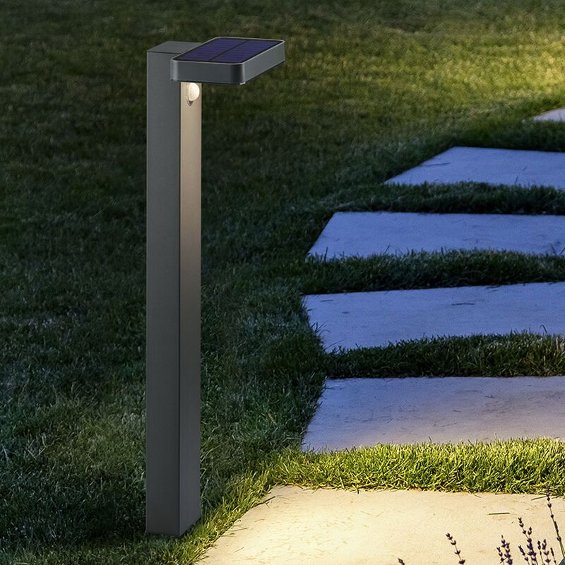 Lampadaire extérieur avec détecteur de mouvement moderne anthracite, Summer, 4,5W, 3000K LED, IP44