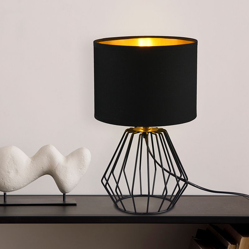 Lampe de table moderne noire, Kjell, avec interrupteur
