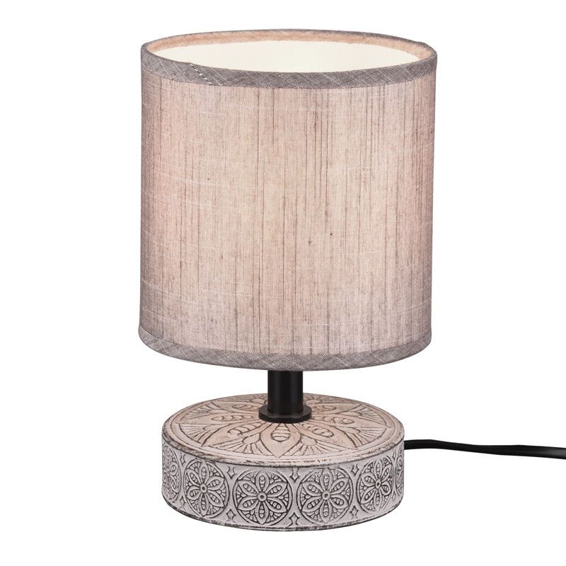 Lampe de table en céramique marronne, Lola, avec interrupteur