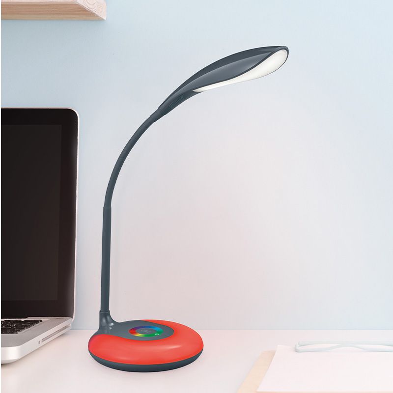 Lampe de bureau moderne anthracite, Zetan, 3W, RGBW LED, avec variateur tactile Lampe de bureau moderne anthracite, Zetan, 3W, RGBW LED, avec variateur tactile