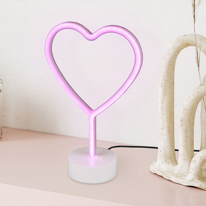 Lampe de table pour enfants en plastique rose, Sorian, 1W, 3000K LED Lampe de table pour enfants en plastique rose, Sorian, 1W, 3000K LED
