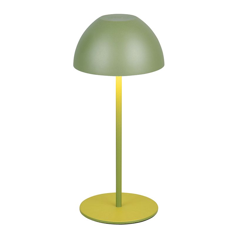 Lampe de table rechargeable en plastique verte, Mikhail, 2W, 3000K LED, IP44, avec variateur tactile