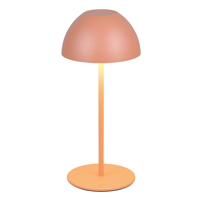 Lampe de table rechargeable en plastique orange, Mikhail, 2W, 3000K LED, IP44, avec variateur tactile