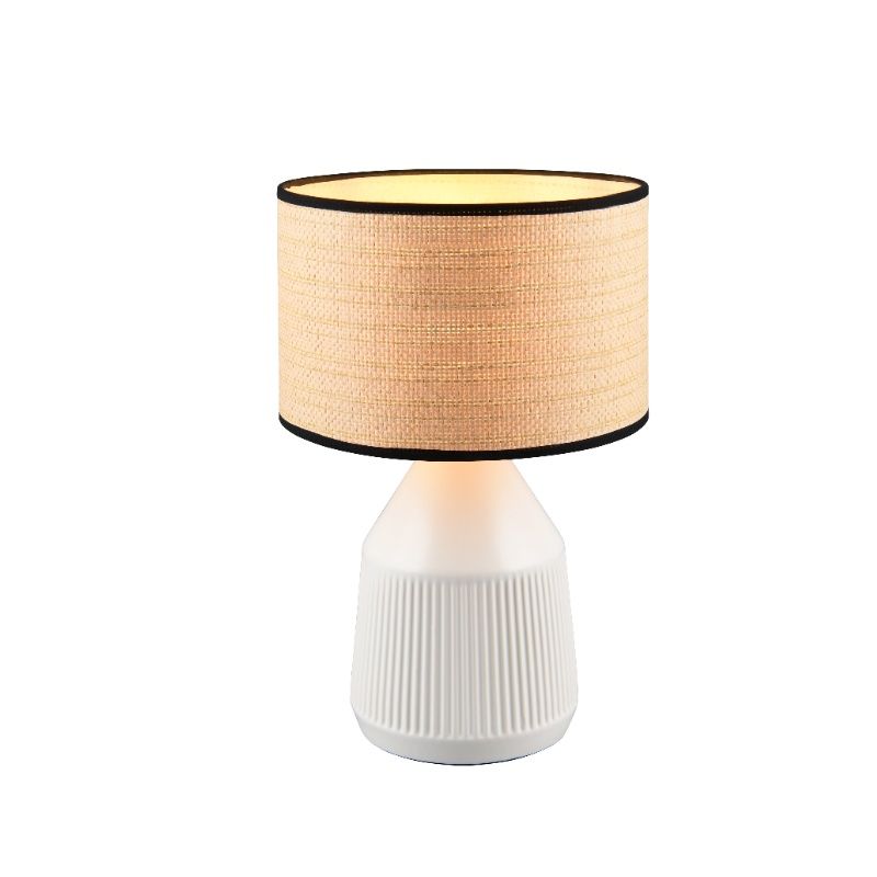 Lampe de table en céramique blanche, Shivam Lampe de table en céramique blanche, Shivam