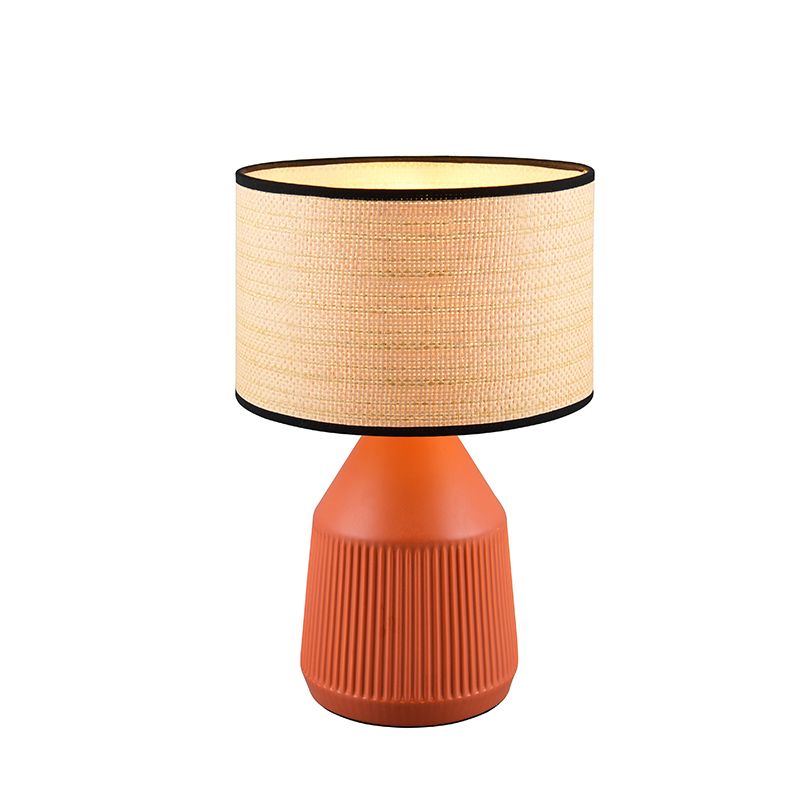 Lampe de table en céramique orange, Shivam Lampe de table en céramique orange, Shivam