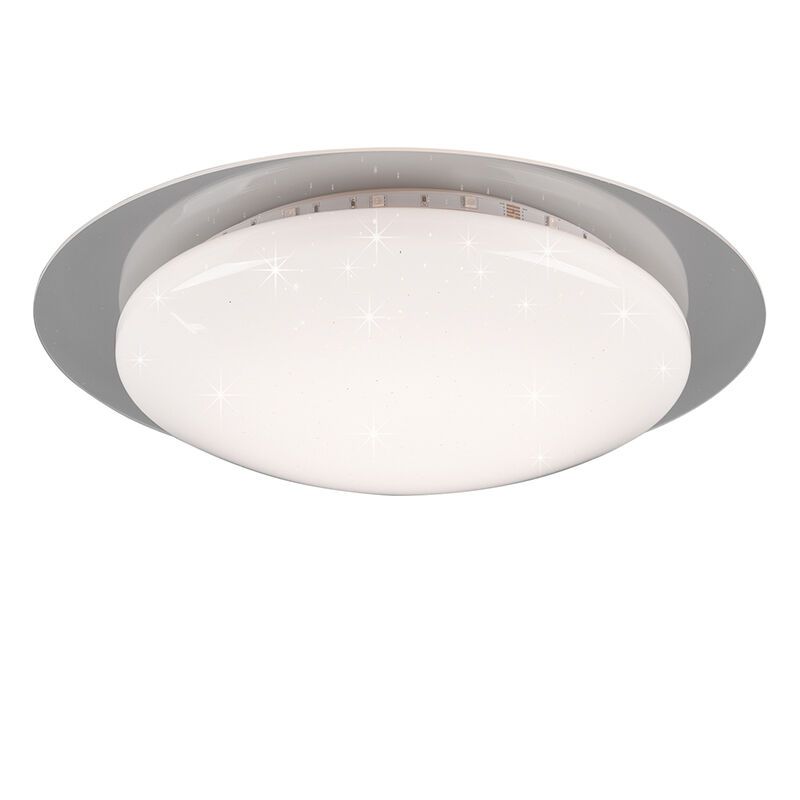 Lampe plafond moderne blanche, Suzy, 13W, RGBW LED, avec télécommande