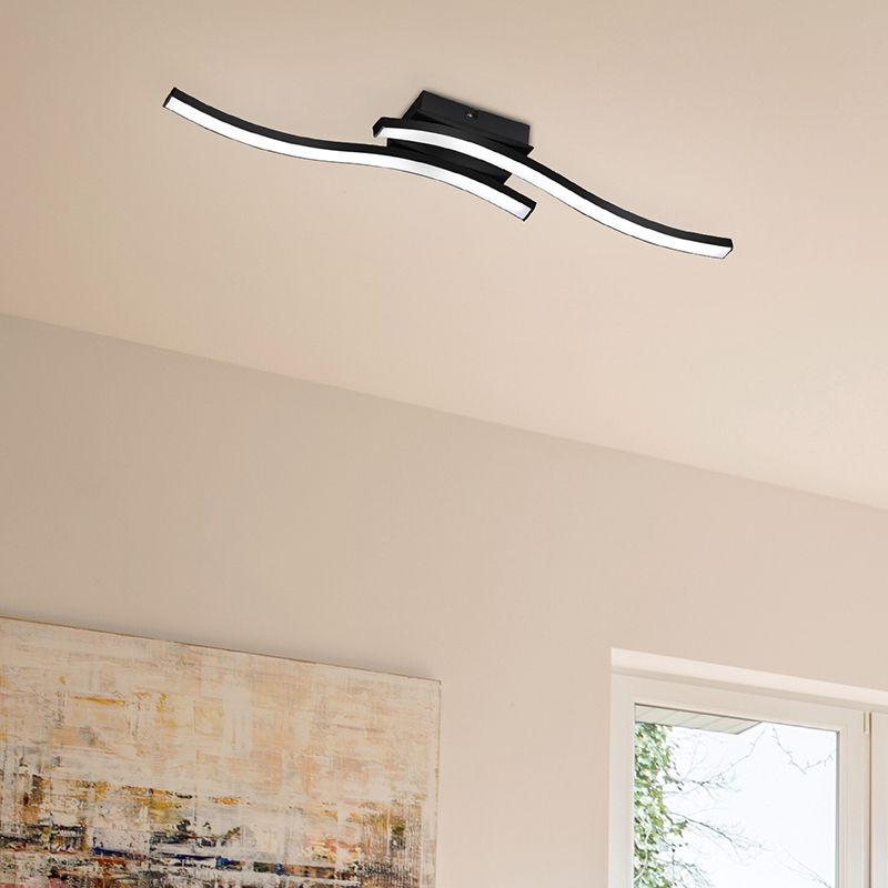 Lampe plafond moderne noire, Go, 5W, 3000K LED