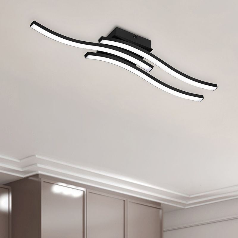 Lampe plafond moderne noire, Go, 5W, 3000K LED