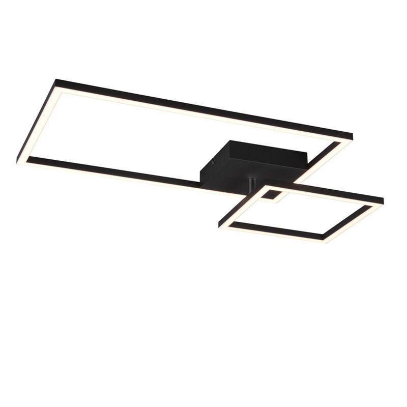Plafonnier moderne noir, Binc, 25W, 4000K LED, gradable en 3 étapes Plafonnier moderne noir, Binc, 25W, 4000K LED, gradable en 3 étapes