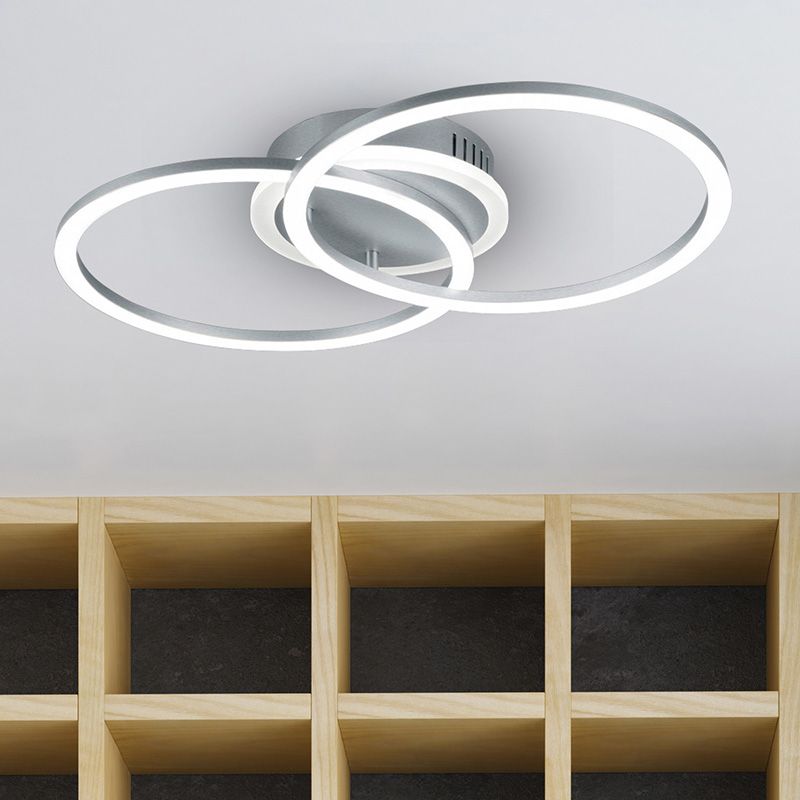 Lampe plafond moderne taupe, Semira, 25W, 3000K LED