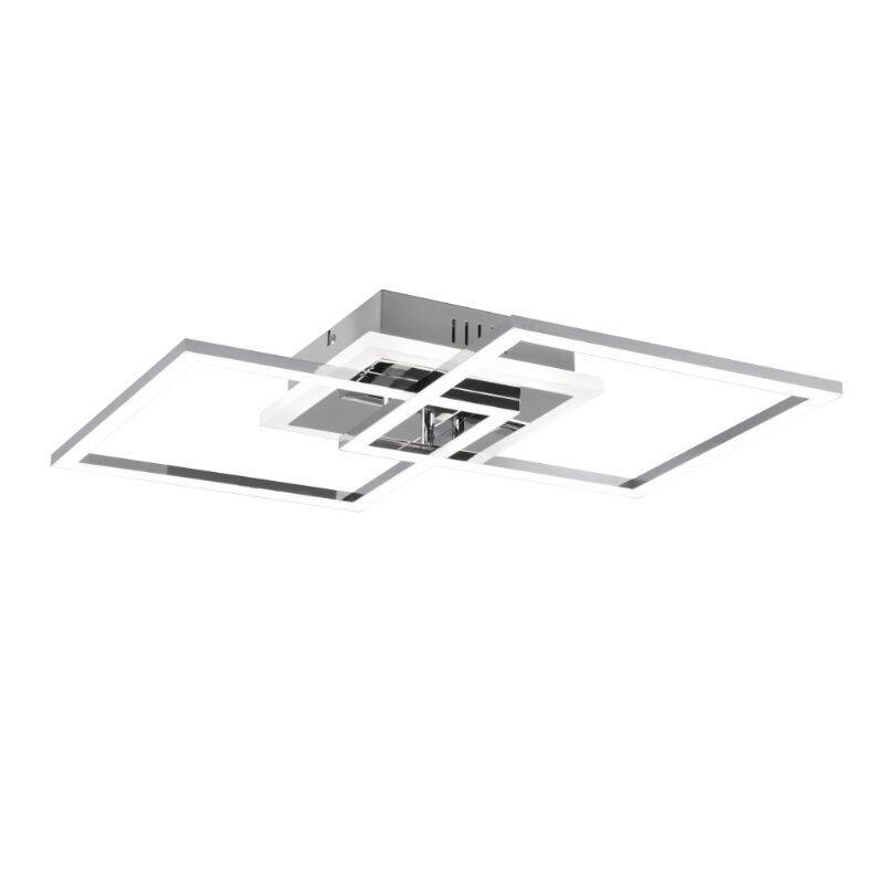 Lampe plafond moderne chromée, Semira, 25W, 4000K LED, gradable en 3 étapes