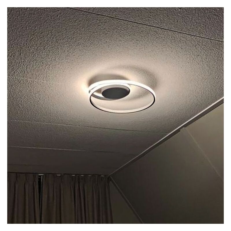 Lampe plafond moderne blanche, Sassandra, 22W, 3000K LED, gradable en 3 étapes
