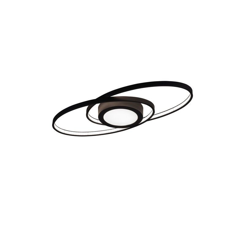 Lampe plafond moderne anthracite, Sarama, 27W, 3000K LED