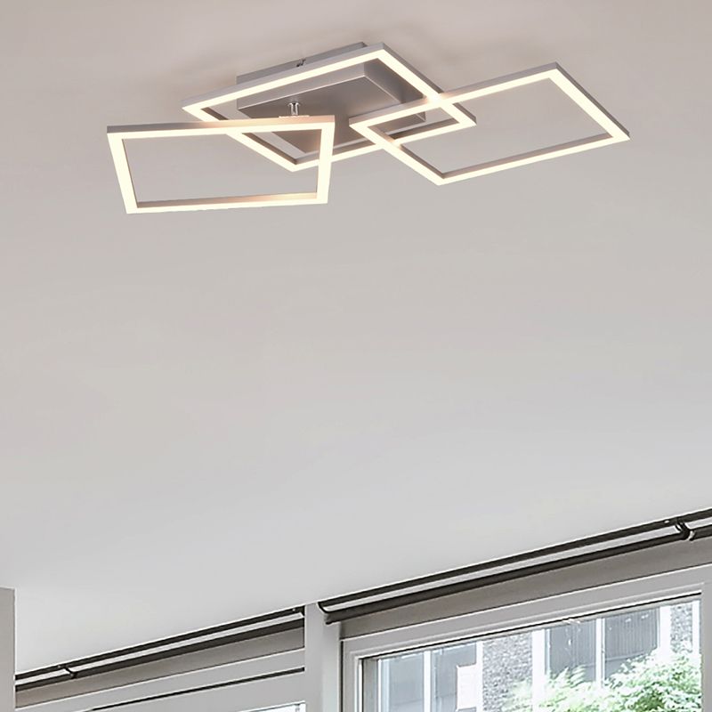 Lampe plafond moderne chromée, Margaux, 31W, 3000K LED