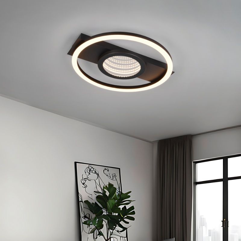 Plafonnier moderne noir, Sandhia, 16W, 3000K LED Plafonnier moderne noir, Sandhia, 16W, 3000K LED
