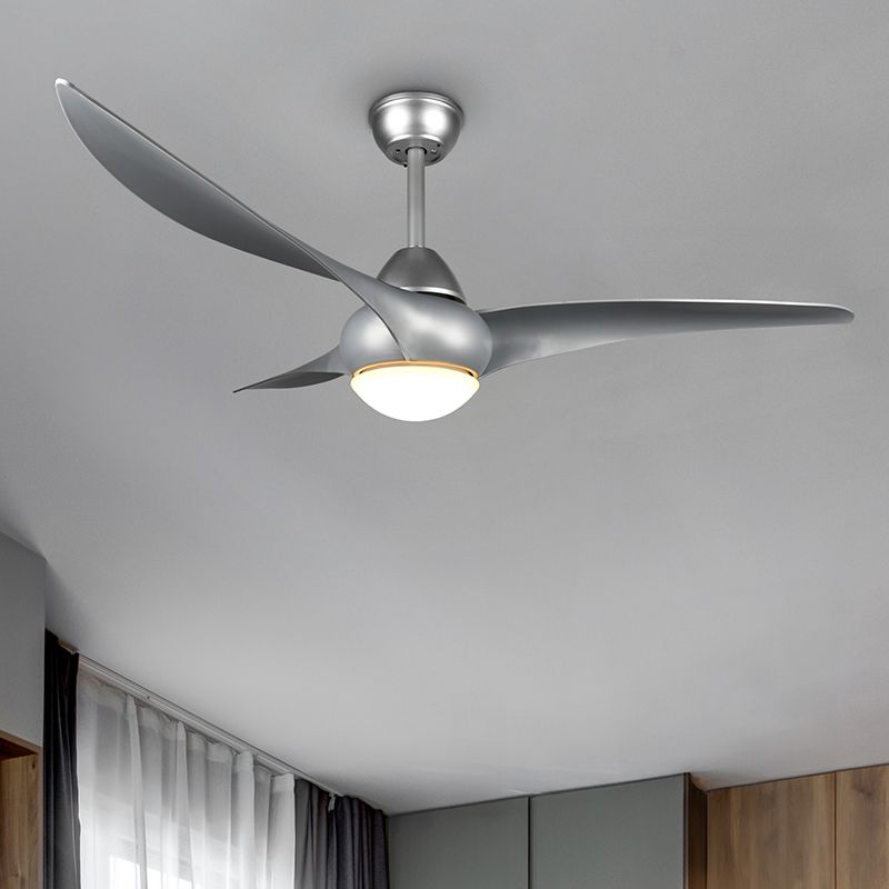 Ventilateur de plafond moderne gris, Marisa, 20W, blanc chaud à froid réglable LED, avec télécommande