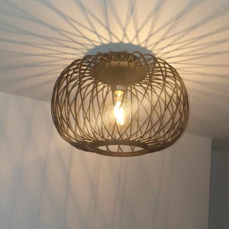 Lampe plafond noire industrielle, Karly