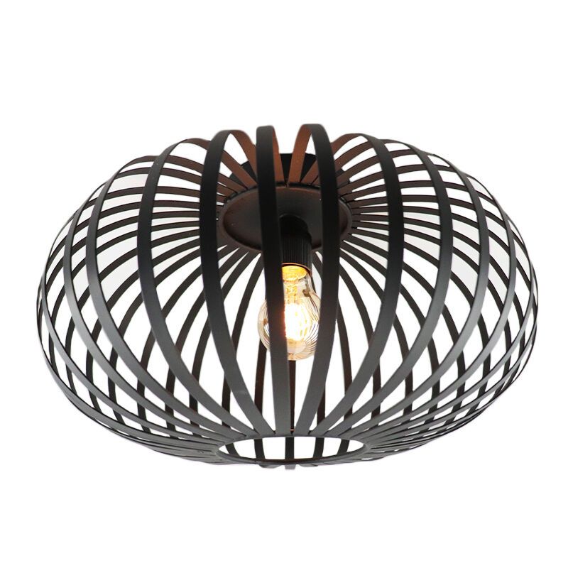 Lampe plafond noire industrielle, Lieve