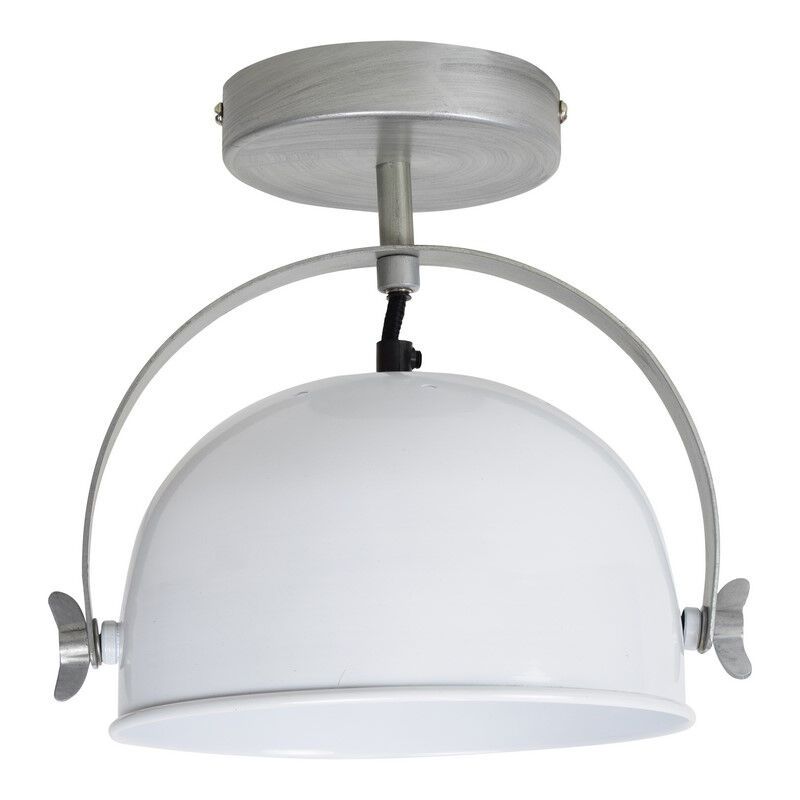 Lampe plafond blanche industrielle, Felino