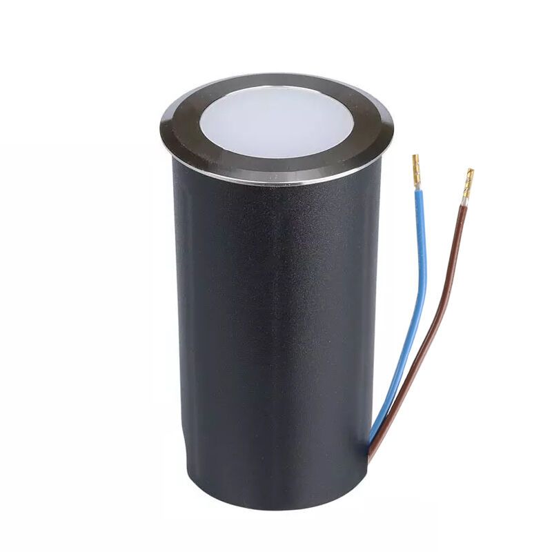 Spot encastré extérieur argenté moderne, Marcus, 1W, 6500K LED, IP67