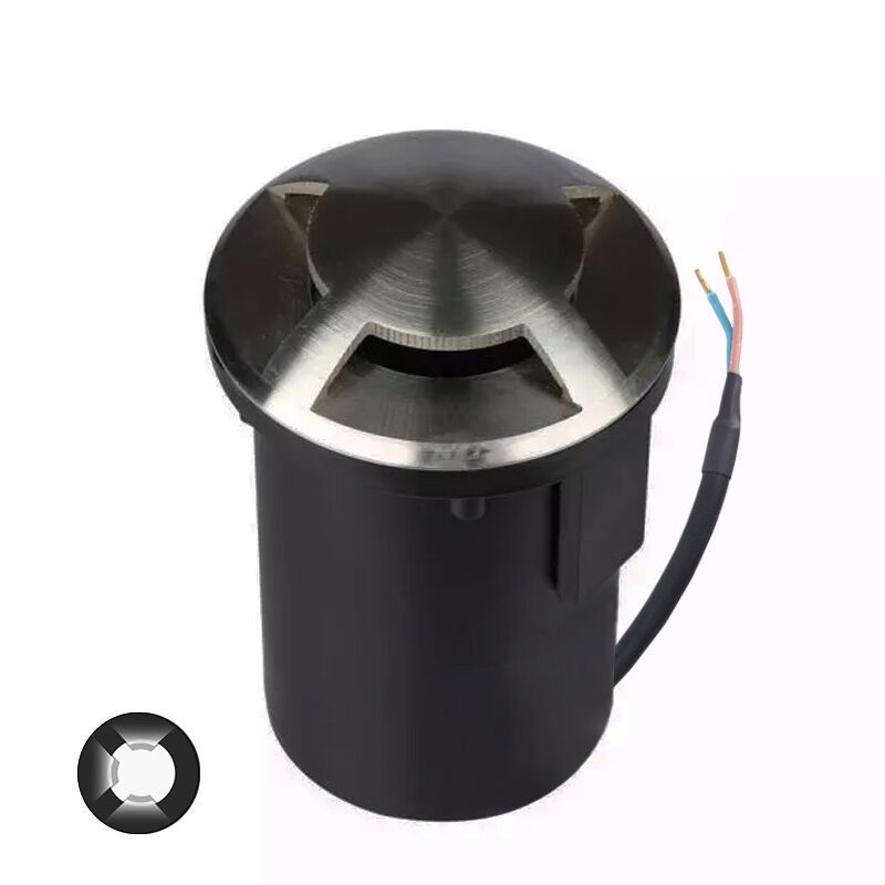 Spot encastré extérieur argenté moderne, Marcus, IP67