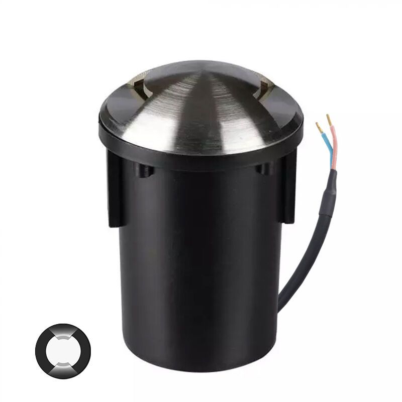 Spot encastré extérieur argenté moderne, Marcus, IP67